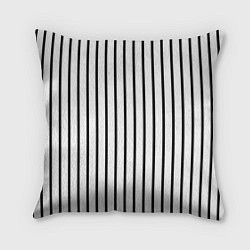 Подушка квадратная Чёрные и белые полосы, цвет: 3D-принт