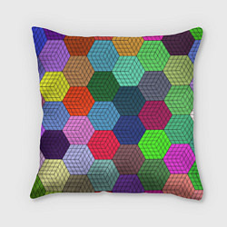 Подушка квадратная COLORS, цвет: 3D-принт