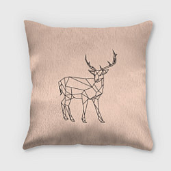 Подушка квадратная Олень, deer, цвет: 3D-принт