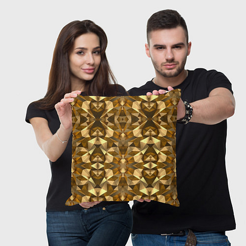 Подушка квадратная Gold / 3D-принт – фото 3
