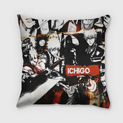 Подушка квадратная Bleach Блич Ичиго Курасаки, цвет: 3D-принт