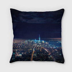 Подушка квадратная Ночной город, цвет: 3D-принт