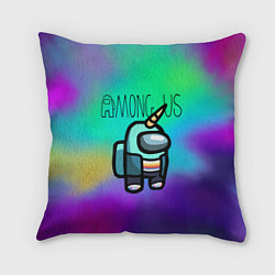 Подушка квадратная Among Us Unicorn Z, цвет: 3D-принт