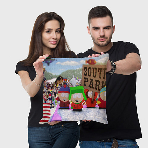 Подушка квадратная Южный Парк South Park / 3D-принт – фото 3