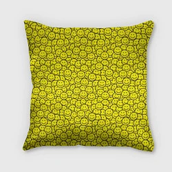 Подушка квадратная Смайлики, цвет: 3D-принт