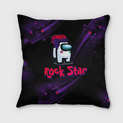 Подушка квадратная Among Us Rock Star, цвет: 3D-принт