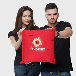 Подушка квадратная Phoenix, цвет: 3D-принт — фото 2