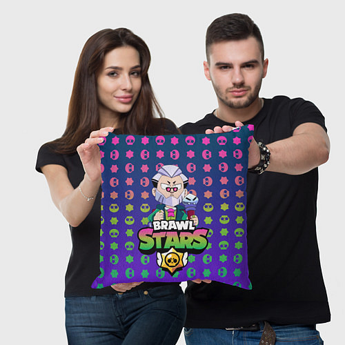 Подушка квадратная Brawl Stars Byron / 3D-принт – фото 3