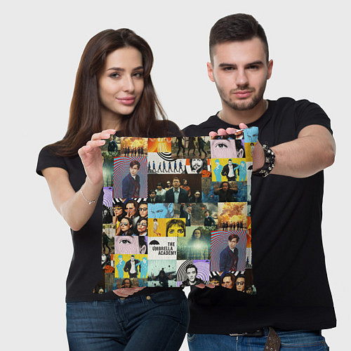 Подушка квадратная АКАДЕМИЯ АМБРЕЛЛА / 3D-принт – фото 3