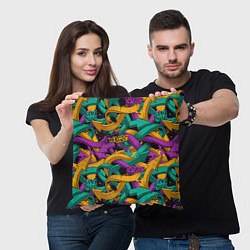 Подушка квадратная Граффити, цвет: 3D-принт — фото 2