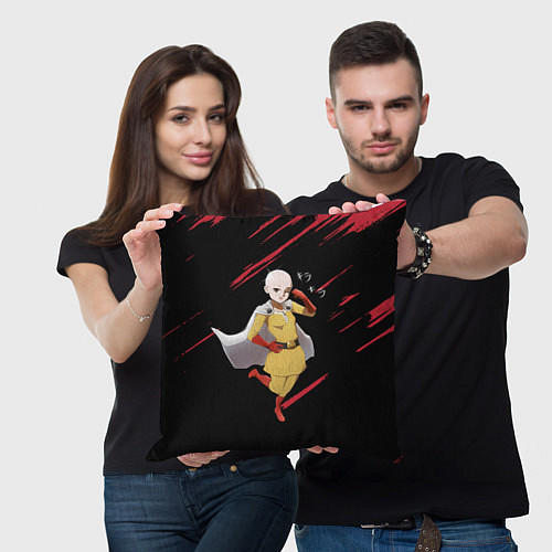 Подушка квадратная One Punch Girl / 3D-принт – фото 3