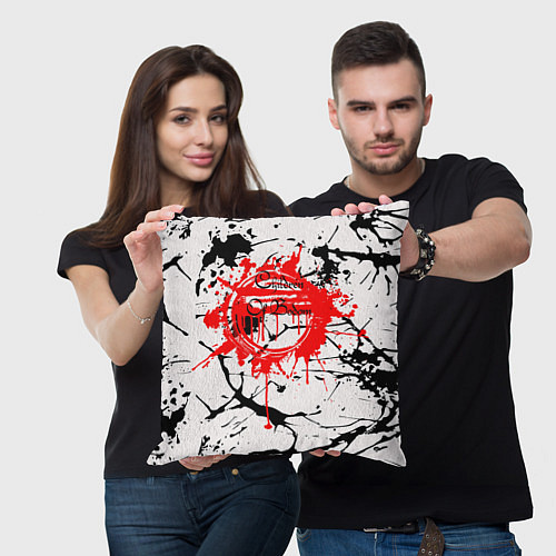 Подушка квадратная Children of Bodom / 3D-принт – фото 3