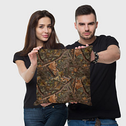Подушка квадратная Охотничий камуфляж, цвет: 3D-принт — фото 2