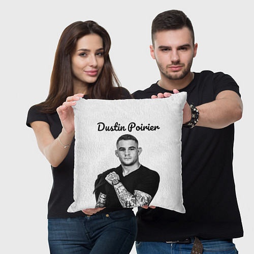 Подушка квадратная Dustin Poirier / 3D-принт – фото 3