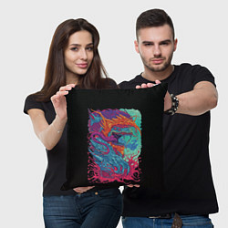 Подушка квадратная Hyper beast art, цвет: 3D-принт — фото 2
