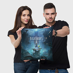 Подушка квадратная Little Nightmares 2, цвет: 3D-принт — фото 2