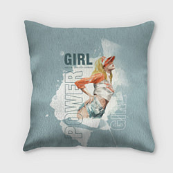 Подушка квадратная Girl Power, цвет: 3D-принт