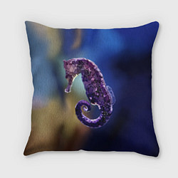 Подушка квадратная Морской конёк, цвет: 3D-принт