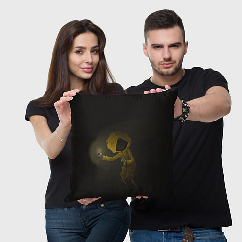 Подушка квадратная Little Nightmares В Темноте / 3D-принт – фото 3