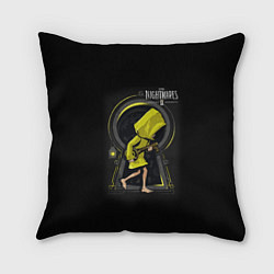 Подушка квадратная Little Nightmares 2 замок, цвет: 3D-принт