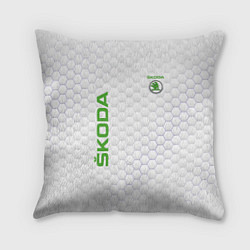 Подушка квадратная SKODA, цвет: 3D-принт