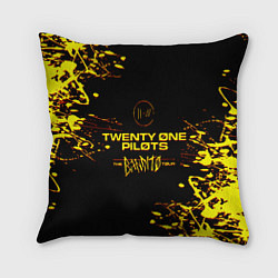 Подушка квадратная TWENTY ONE PILOTS TOP, цвет: 3D-принт