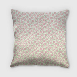 Подушка квадратная Узор мелкие цветочки, цвет: 3D-принт