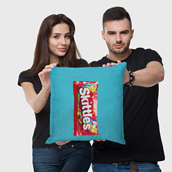Подушка квадратная Skittles original, цвет: 3D-принт — фото 2