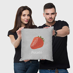 Подушка квадратная Strawberry potatoes, цвет: 3D-принт — фото 2