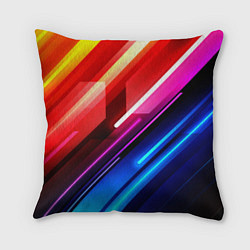 Подушка квадратная НЕОН, цвет: 3D-принт