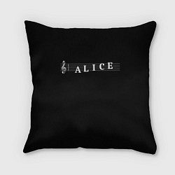 Подушка квадратная Alice, цвет: 3D-принт