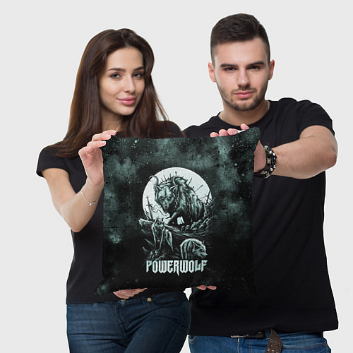 Подушка квадратная Powerwolf / 3D-принт – фото 3
