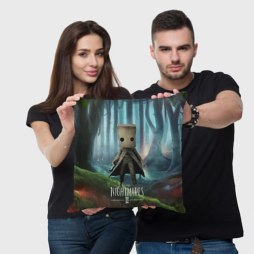Подушка квадратная Little Nightmares 2 / 3D-принт – фото 3
