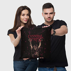 Подушка квадратная Cannibal Corpse Skeleton, цвет: 3D-принт — фото 2