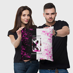 Подушка квадратная MONOKUMA МОНОКУМА HOURGLASS, цвет: 3D-принт — фото 2