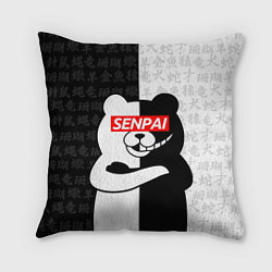 Подушка квадратная MONOKUMA МОНОКУМА, цвет: 3D-принт