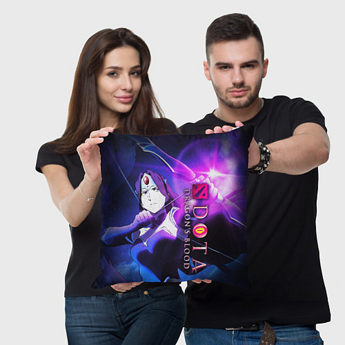 Подушка квадратная DOTA: Кровь дракона / 3D-принт – фото 3