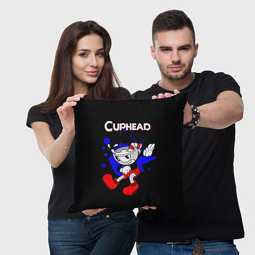 Подушка квадратная Cuphead / 3D-принт – фото 3