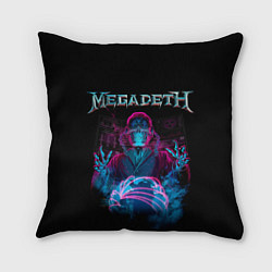 Подушка квадратная MEGADETH, цвет: 3D-принт