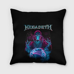 Подушка квадратная MEGADETH, цвет: 3D-принт