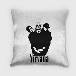 Подушка квадратная Nirvana Группа, цвет: 3D-принт