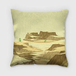 Подушка квадратная Пустыня, цвет: 3D-принт