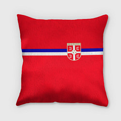 Подушка квадратная Сборная Сербии, цвет: 3D-принт
