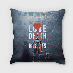Подушка квадратная Любовь смерть и роботы, цвет: 3D-принт