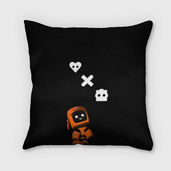 Подушка квадратная Милый робот, цвет: 3D-принт