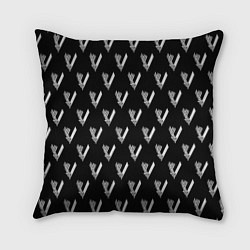 Подушка квадратная Викинги Лого Паттерн Vikings Pattern Z, цвет: 3D-принт