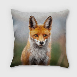 Подушка квадратная Рыжая лисица, цвет: 3D-принт