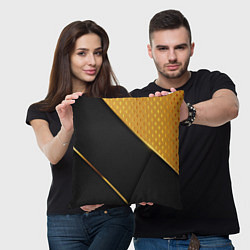 Подушка квадратная 3D BLACK & GOLD, цвет: 3D-принт — фото 2