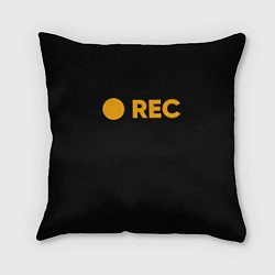 Подушка квадратная REC, цвет: 3D-принт