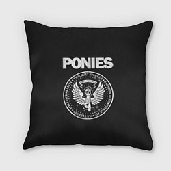 Подушка квадратная Pony x Ramones, цвет: 3D-принт